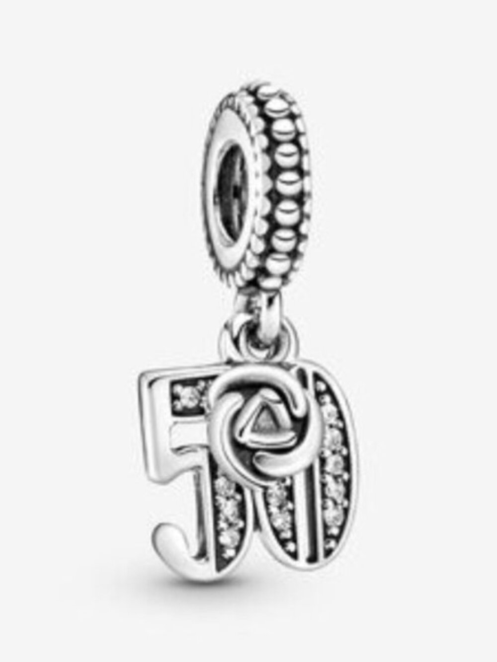 Pandora Silver 50 Number Dangle Charm